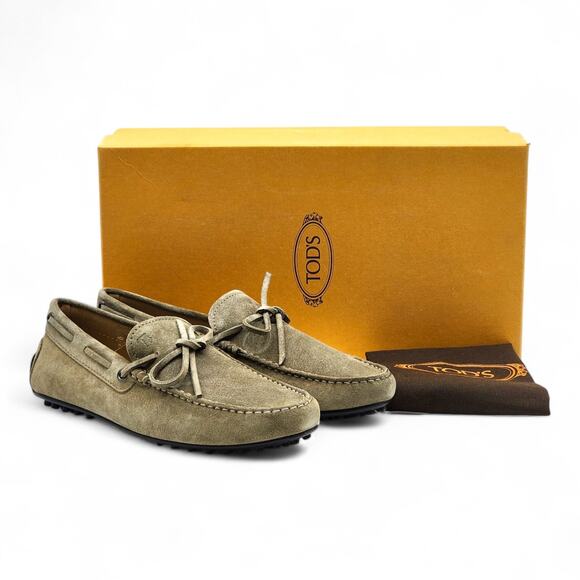 Tod's City Gommino Driving Men's Suede Loafers Light Brown UK 6 US 7.5 - $695 - Picture 1 of 7
